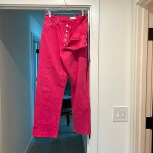 Zara hot pink jeans